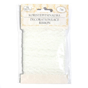 Koristepitsinauha 2,7cm x 7m, valkoinen