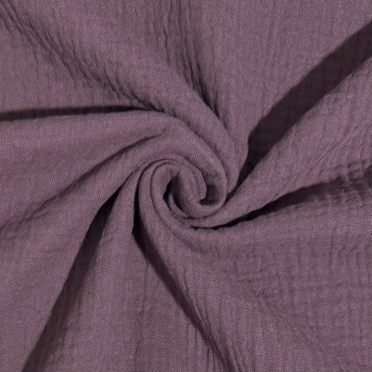 Double gauze: Harsokangas, murrettu tummanvioletti