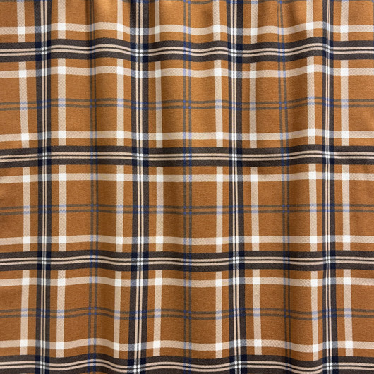 Flanelli: Ruudullinen, kameli - musta - valkoinen - sininen