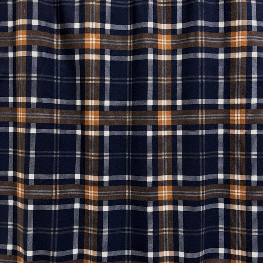 Flanelli: Ruudullinen, tummansininen - kameli - valkoinen 