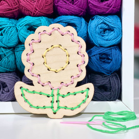 Lasten pujottelutyö by Miisku Design: Helppo kukka