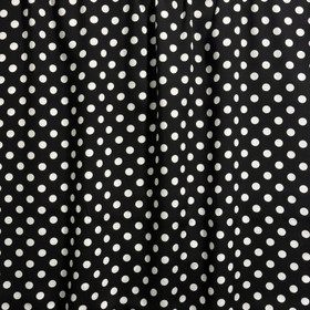 Kudottu viskoosi: Dots, musta - valkoinen 