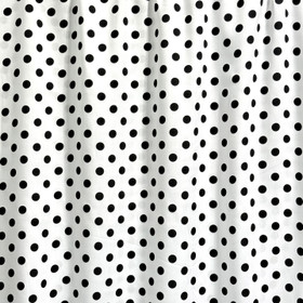 Kudottu viskoosi: Dots, valkoinen - musta 