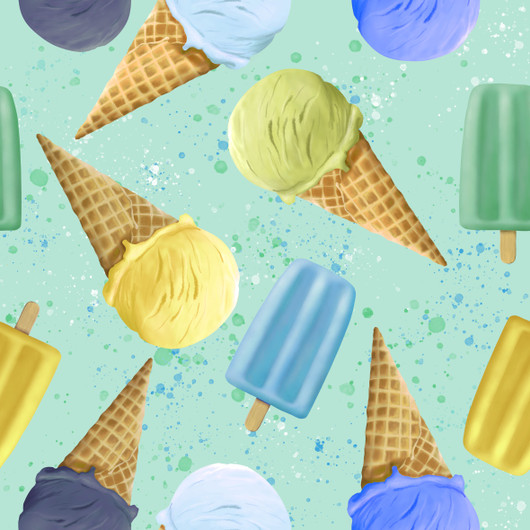 Hento Style: Puuvillatrikoo, Jädet, mint splash