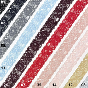 Joustava pitsi 35mm, useita eri värejä