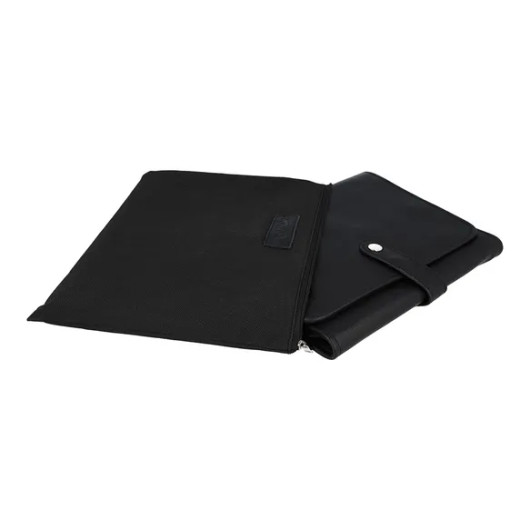 KnitPro: Nahkainen puikkokotelo, musta, 22,5 x 18,5 - 70 x 3cm