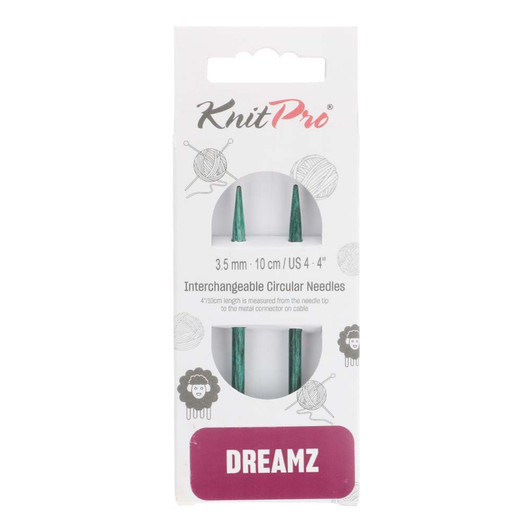 KnitPro Dreamz: Pyöröpuikon päät 10cm, puu, 3,50-8,00