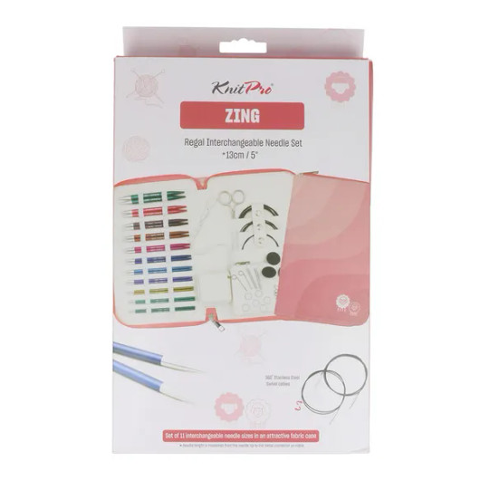 KnitPro: Zing Regal pyöröpuikkosetti 3,00-8,00mm 13cm