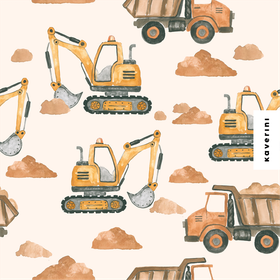 Kaverini: Kaivuri ja hiekkarekka trikoo, kerma