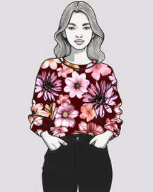 Uniikit: Jättikukat trikoo, oranssinpunainen