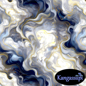 Uniikit: Kirjava marmori, harmaa - sininen