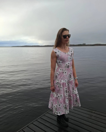 Uniikit: Kirsikkapuisto trikoo, vaaleanpunainen