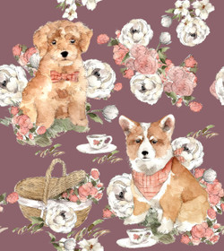 Hento Style: Puuvillatrikoo, Koiranpennut, vanha violetti