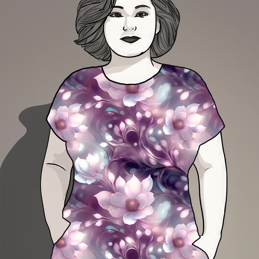 Uniikit: Kukkalumous, mauve - vanha roosa