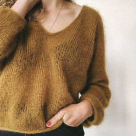 PetiteKnit: Cumulus Pusero -neuleohje (v-pääntie)