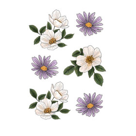 Ihka Clothing silityskuva: Kukkaset, laventeli & valkoinen 