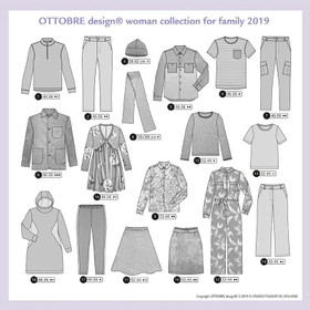 Ottobre design: Family, naiset 32-56 / miehet 46-56, 7/2019