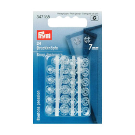 Prym: Neppari ommeltava läpinäkyvä 7mm, 24kpl