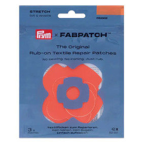 Prym x FabPatch: Itsestään kiinnittyvä joustava paikka 3kpl, oranssi