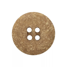 Prym: Kierrätysnappi puuvilla 15mm, tumma beige