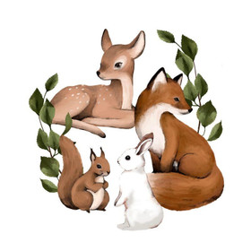 Ihka Clothing silityskuva: Metsäneläimet