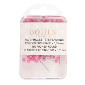 Bohin: Nuppineula 150kpl, 36 x 0,55mm, pinkki