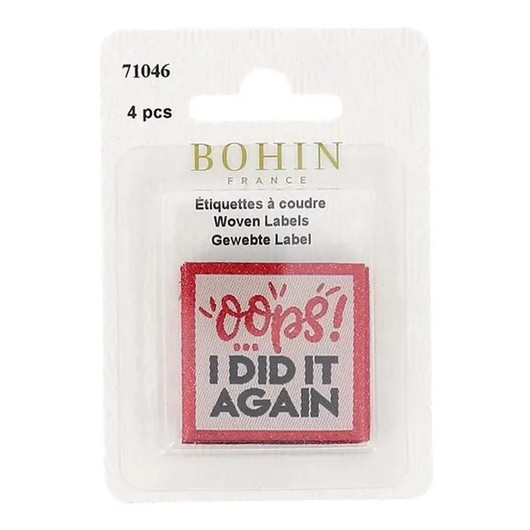 Bohin: Ompelumerkki 4kpl, Oops, Idid it again