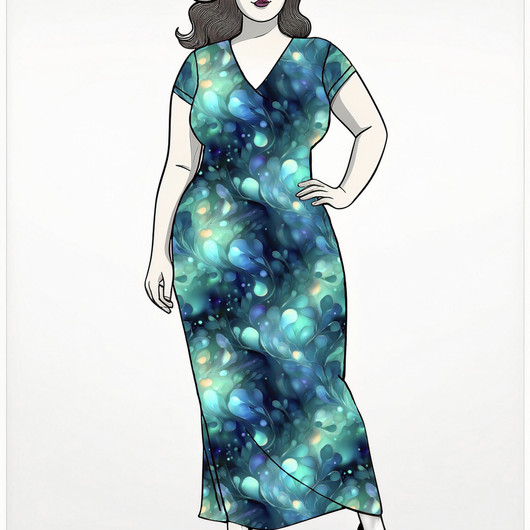 Uniikit: Lumous trikoo, musta - turkoosi - vihreä 