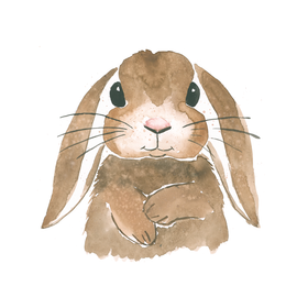 Kaverini silityskuva: Luppakorva, pieni 8cm ja iso 14,5cm