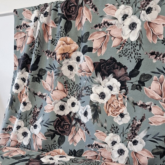 Mieli Design: LUSH slate green, luomupuuvillatrikoo
