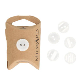 Milward: Koristereunusnappi 15mm, 6kpl, valkoinen