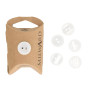 Milward: Koristereunusnappi 15mm, 6kpl, valkoinen