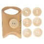 Milward: Marmorinappi 20mm, 7kpl, beige