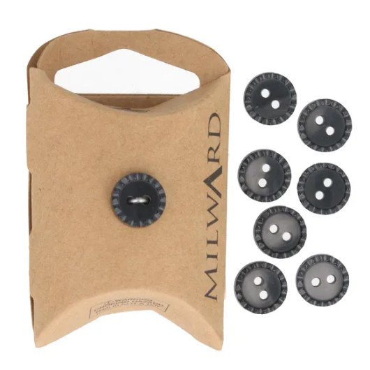 Milward: Koristereunusnappi 11mm, 8kpl, musta
