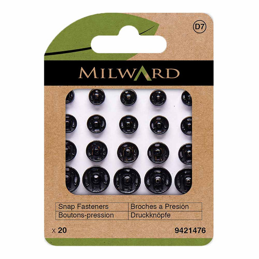 Milward: Neppari ommeltava 6-11mm, 20kpl, musta