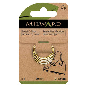 Milward: D-rengas 20mm / 4kpl, kulta