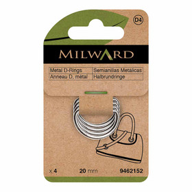 Milward: D-rengas 20mm / 4kpl, hopea