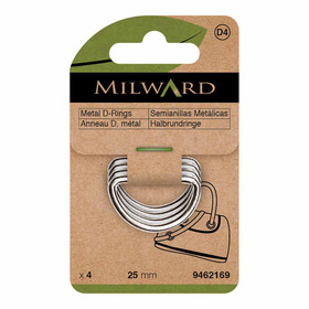 Milward: D-rengas 25mm / 4kpl, hopea