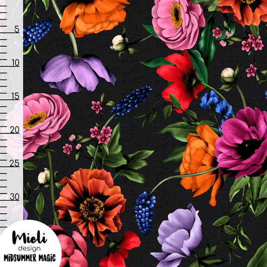 Mieli Design: MIDSUMMER MAGIC dark grey, joustocollege