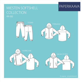 Jujuna, kaavapaketti: Miesten Softshell Collection 44-66