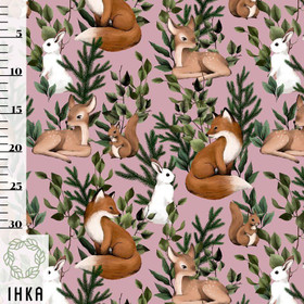 Ihka Clothing: My Sweet Forest luomupuuvillatrikoo, vintage pink