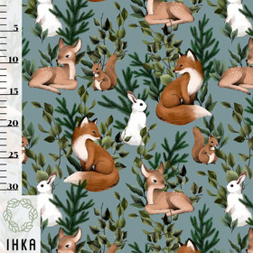 Ihka Clothing: My Sweet Forest luomupuuvillatrikoo, blue