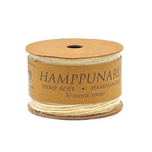 Hamppunaru 1mm x 30m, luonnonvalkoinen