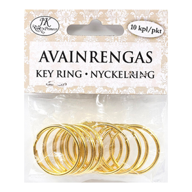 Avainrengas 25mm, 10kpl, kulta