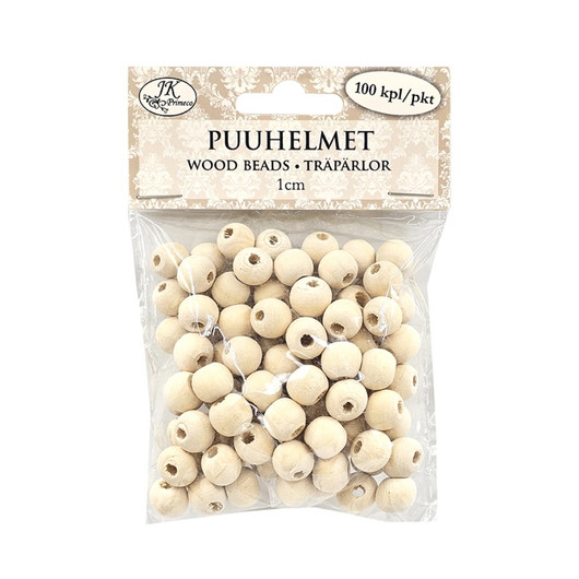 Puuhelmi 1cm, 100kpl