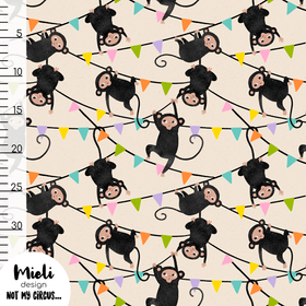 Mieli Design: NOT MY CIRCUS.. beige, luomupuuvillatrikoo