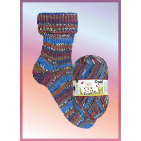 Opal: Knuddelbande 6-ply, liukuvärjätty sukkalanka, useita erilaisia