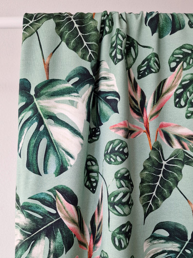 Mieli Design: PARADISE dusty green, luomupuuvillatrikoo