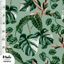 Mieli Design: PARADISE dusty green, luomupuuvillatrikoo
