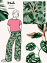 Mieli Design: PARADISE dusty green, luomupuuvillatrikoo